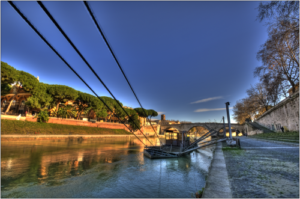 barcone sul tevere hdr colore marioiscra.it