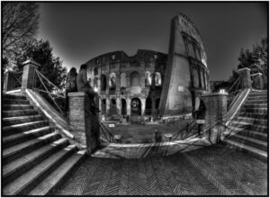 colosseo bianco&nero hdr
